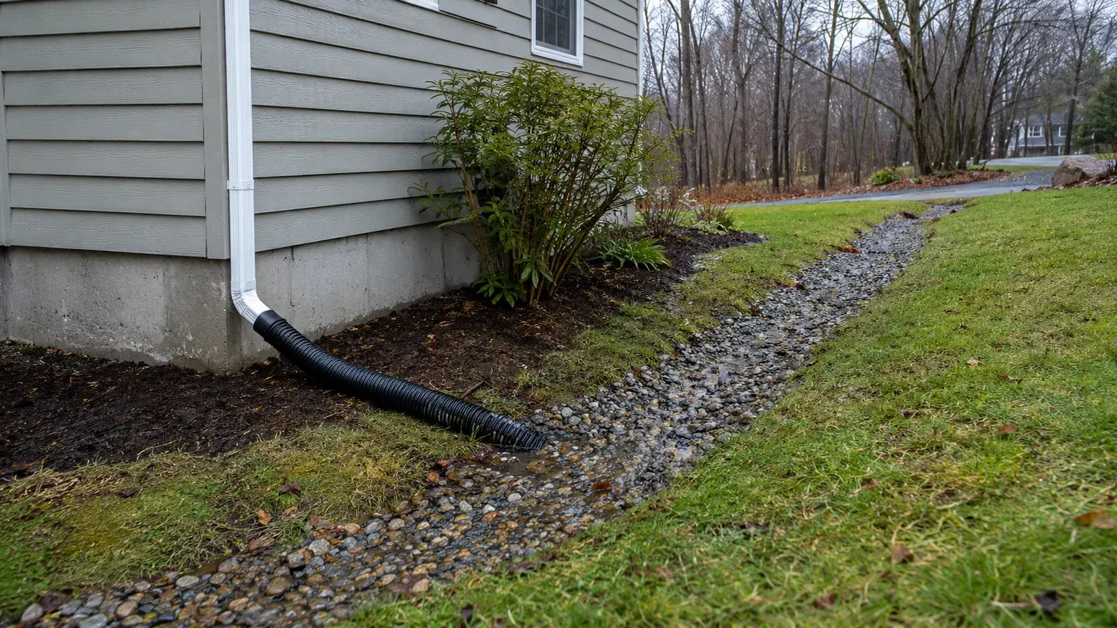 Drainage Solutions in an Upstate New York home